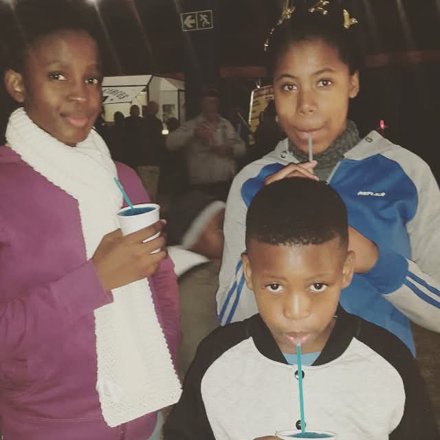Linamandla Thage with family during his early years